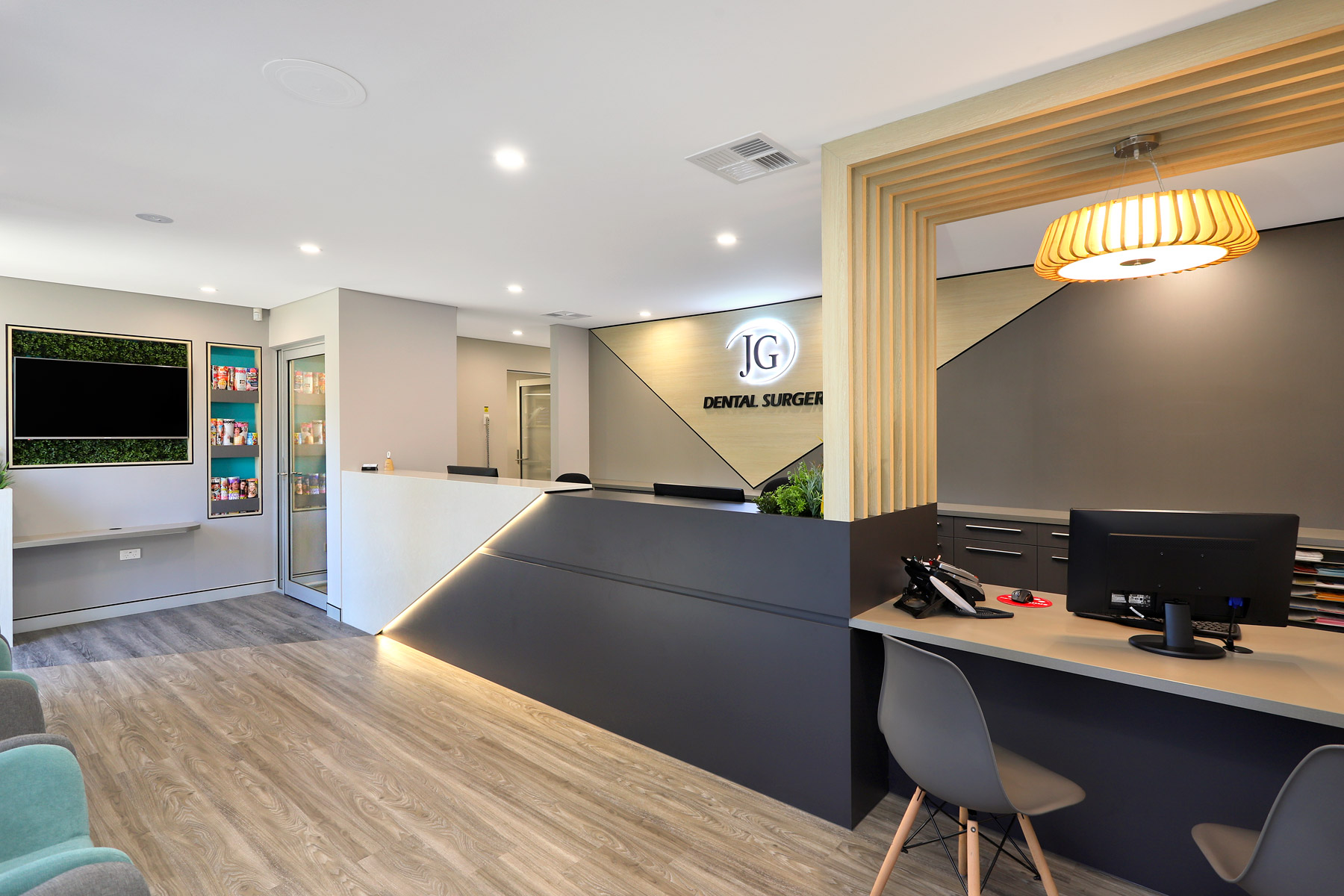 JG Dental reception and waiting area